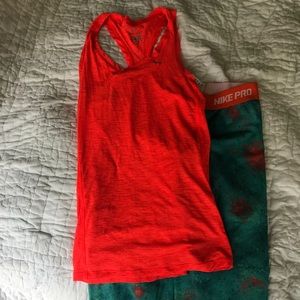 Nike tank and workout leggings